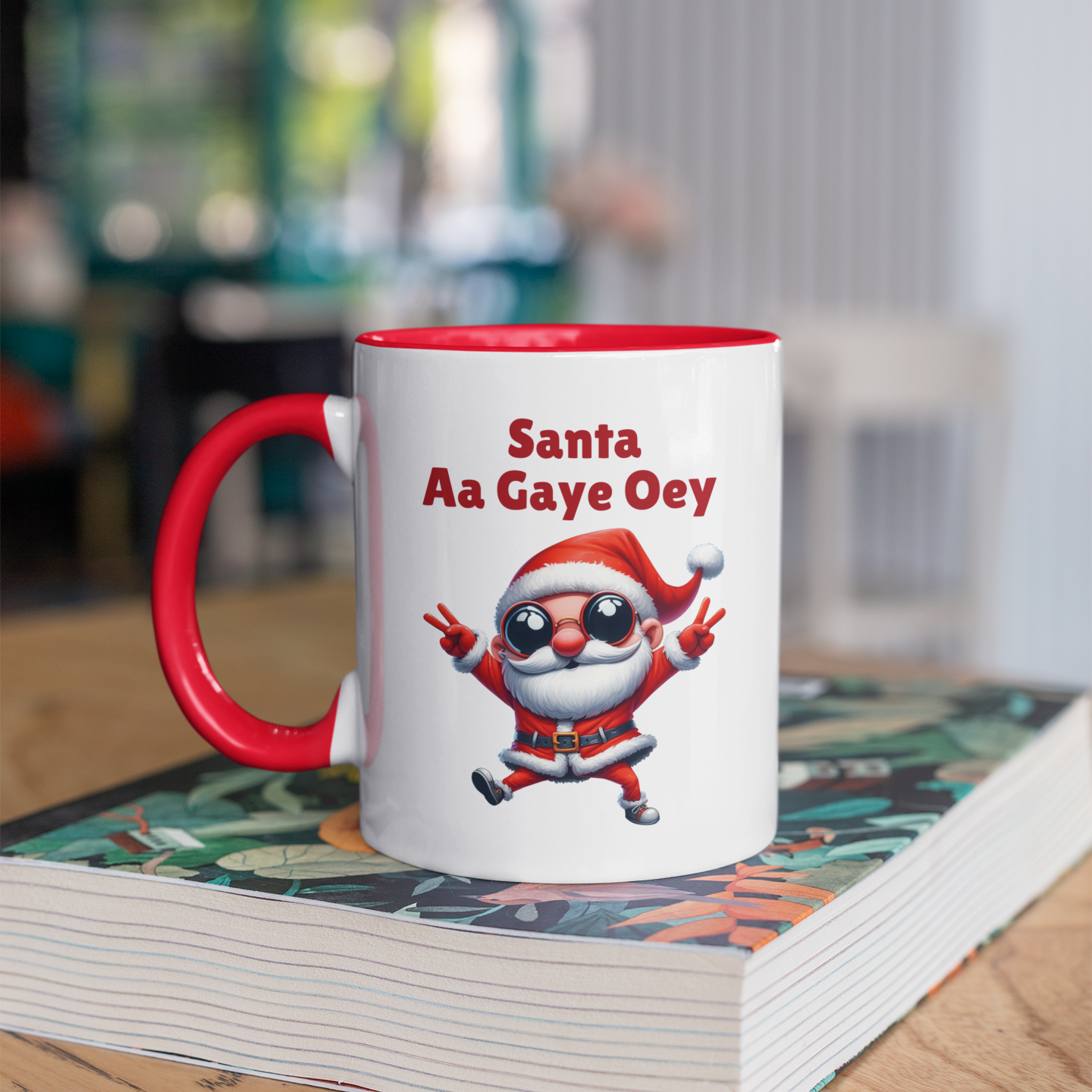Santa Aa Gaye Oey Christmas Mug