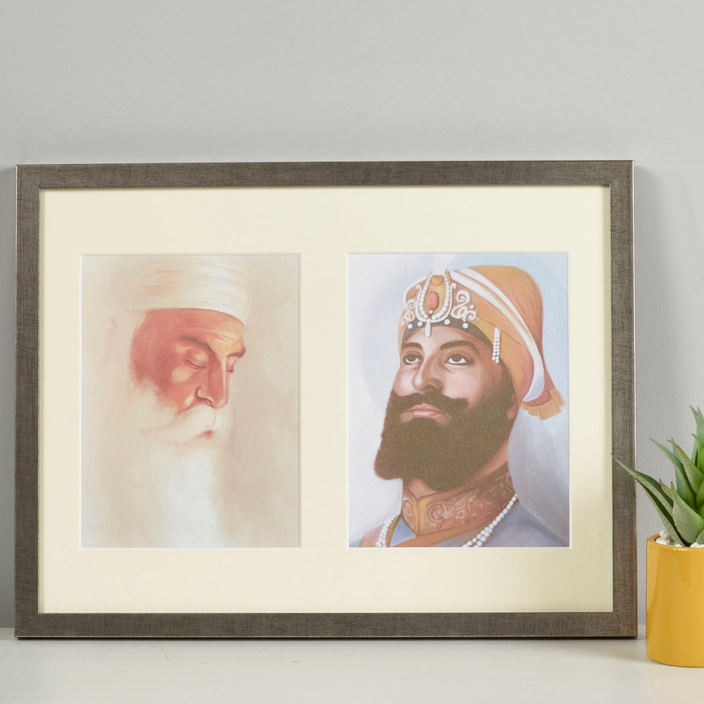 Guru Nanak & Guru Gobind Two Aperture Frame