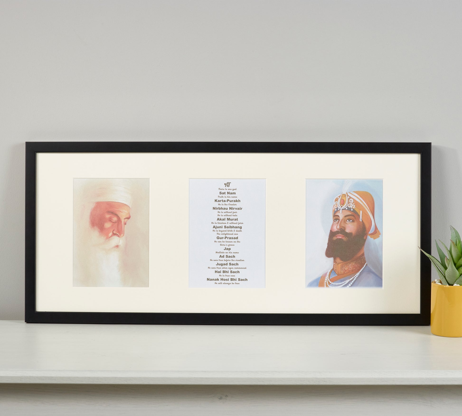 Guru Nanak Dev & Guru Gobind Singh Three Aperture Including Mool Mantar in English Including Translation