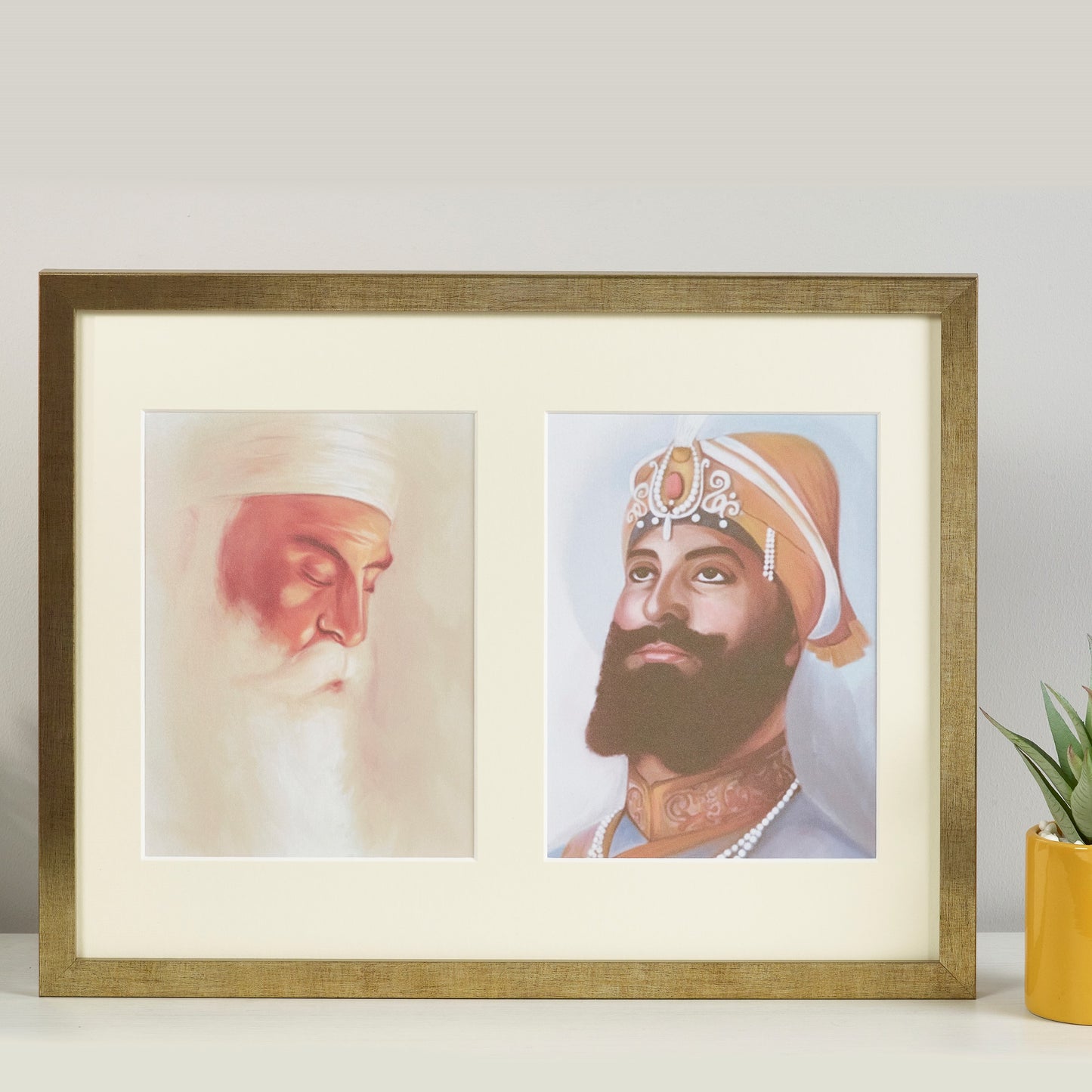 Guru Nanak & Guru Gobind Two Aperture Frame