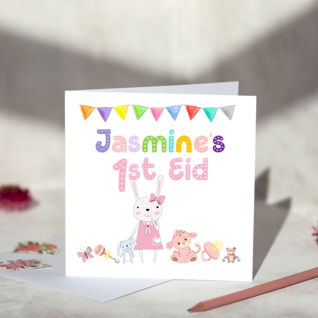 Personalised 1st EID Card Girls
