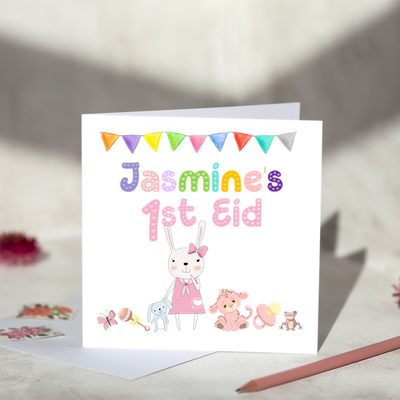 Personalised 1st EID Card Girls