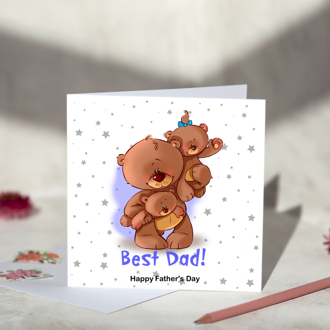 Best Dad Bears Fathers Day Card