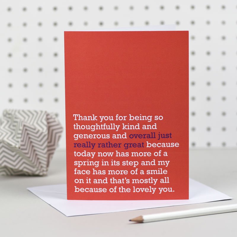 
                  
                    Overall Just Really Rather Great' Thank You Card
                  
                