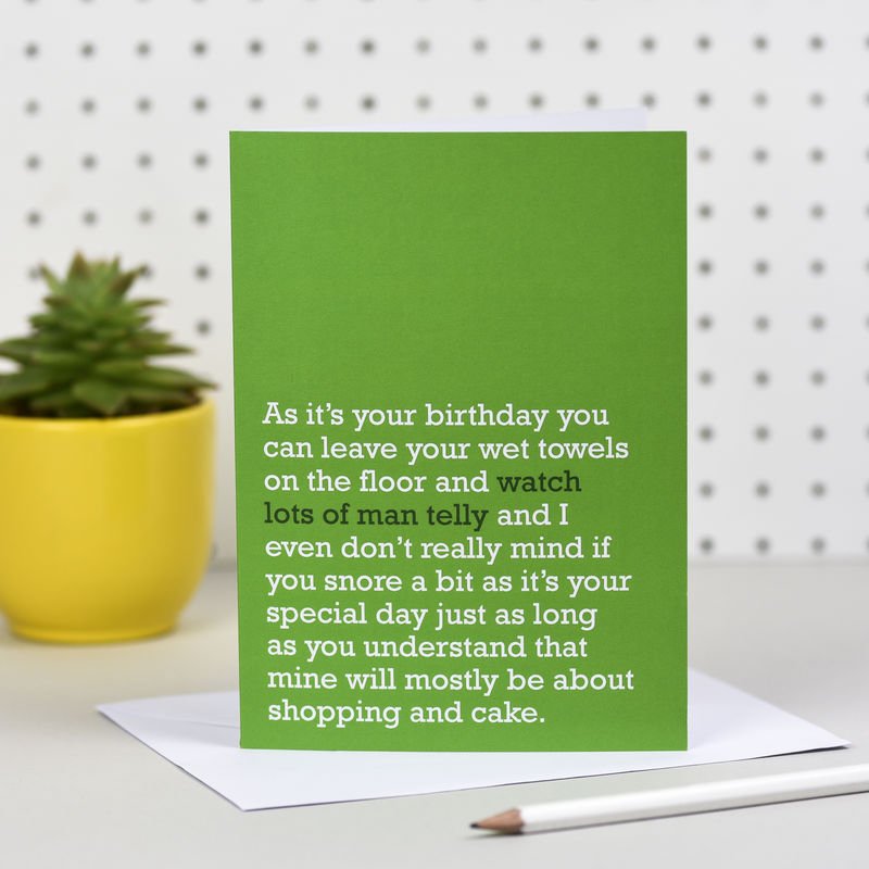 Watch Lots Of Man Telly' Birthday Card