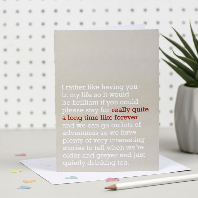 Really Quite A Long Time Like Forever' Card