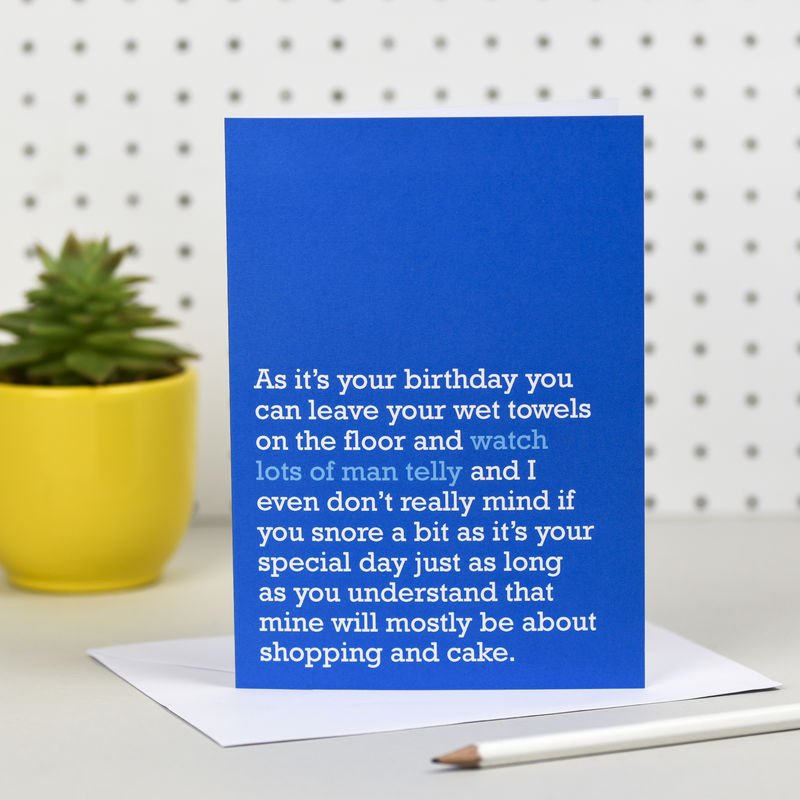 
                      
                        Watch Lots Of Man Telly' Birthday Card
                      
                    