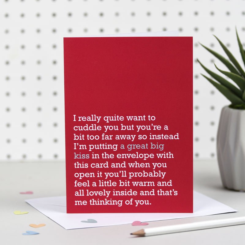 A Great Big Kiss' Thinking Of You Card