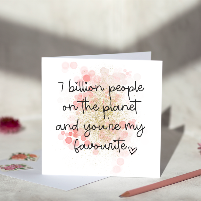 7 Billion People On The Planet Greeting Card