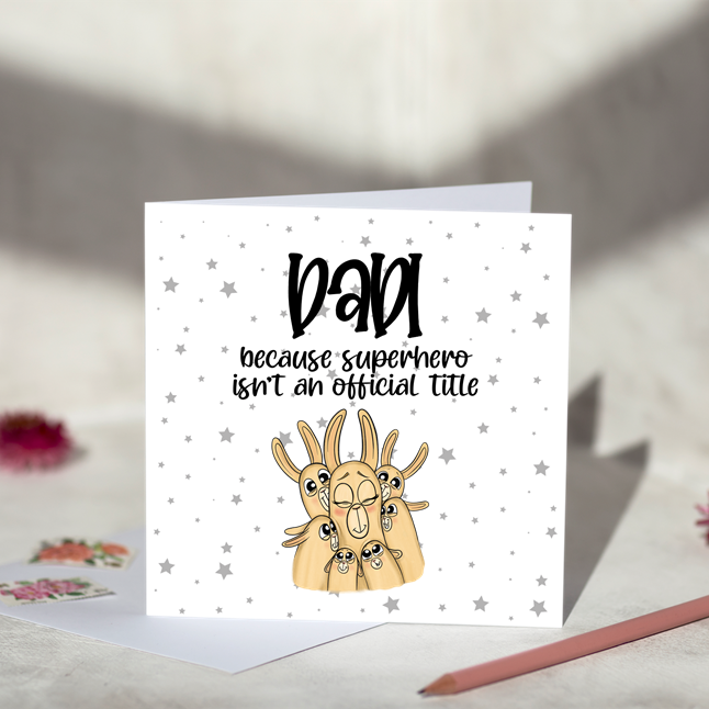 Dadi Superhero Greeting Card