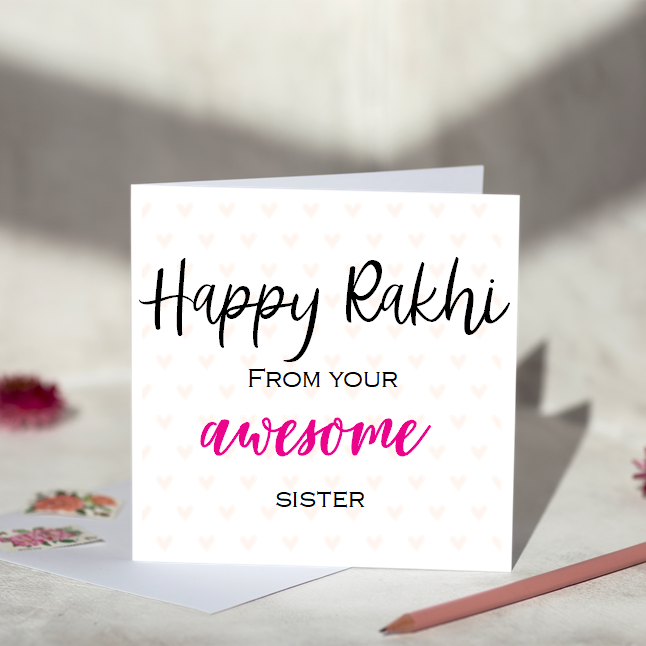Awesome Sister Rakhi Card