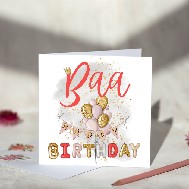 Baa Birthday Card