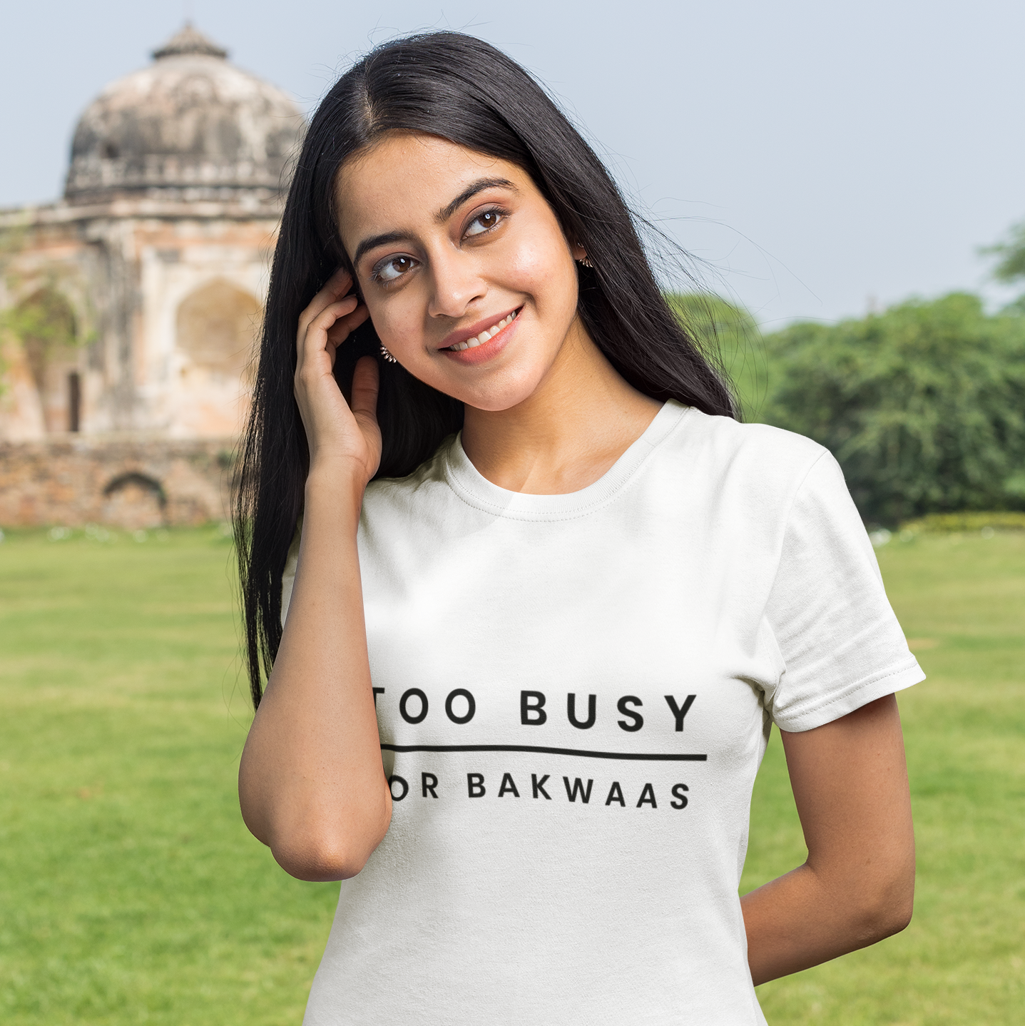 
                  
                    Too Busy For Bakwaas Unisex White T-Shirt
                  
                