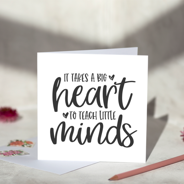 Big Heart Teacher Greeting Card