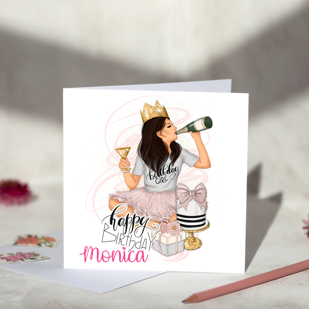 Personalised Birthday Girl Card