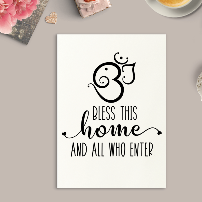 Hinduism Bless This Home Art Print or Framed