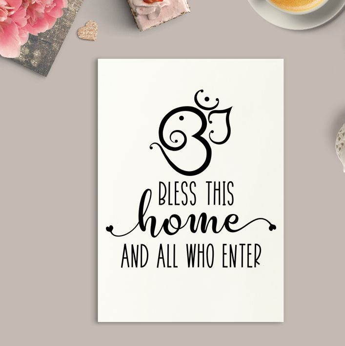 Hinduism Bless This Home Art Print or Framed