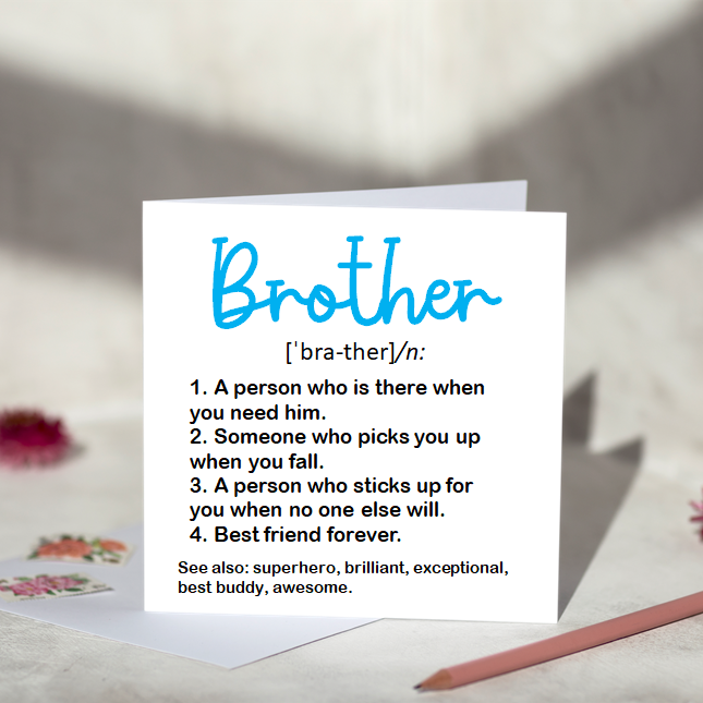 Brother Definition Greeting Card