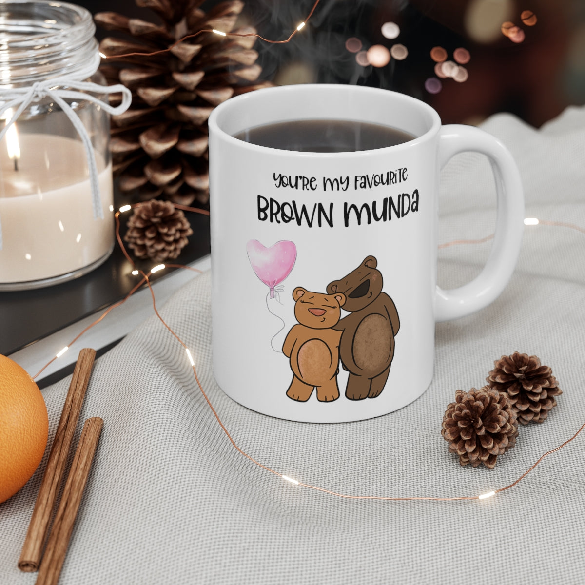 Favourite Brown Munda Bear Mug