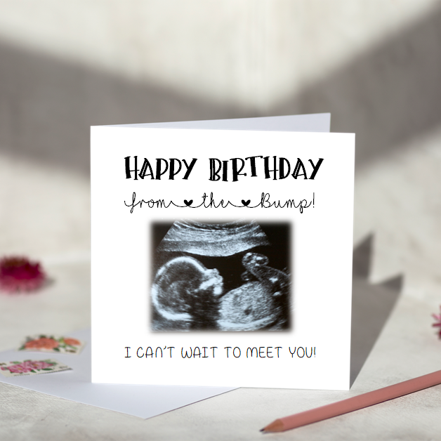 Baby Bump Scan Greeting Card