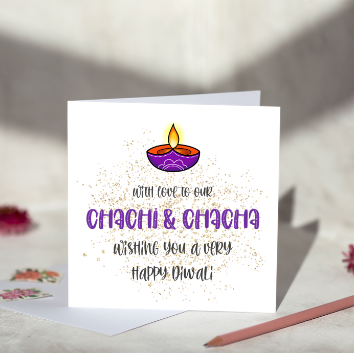 Chachi & Chacha Diwali Greeting Card