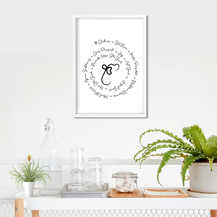 Mool Mantar Circular Art Print or Framed