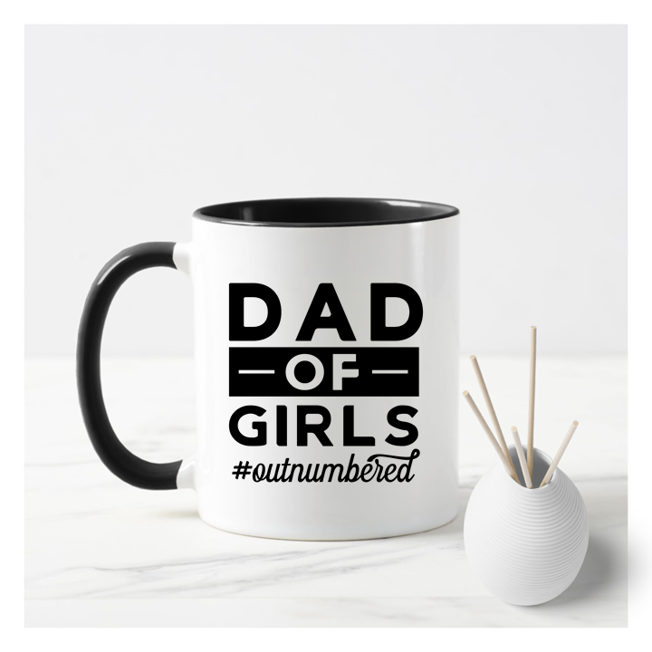Dad Of Girls Outnumbered Mug