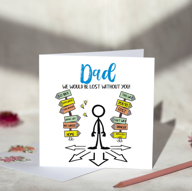 
                  
                    LOST WITHOUT YOU DAD GREETING CARD
                  
                