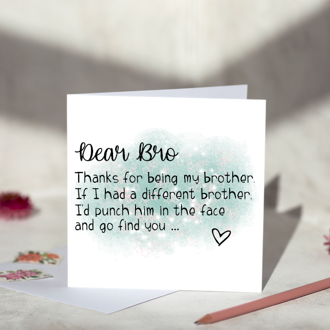 Dear Bro Card