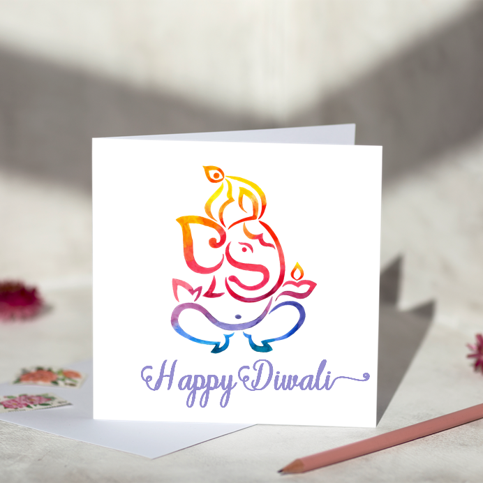 Ganesh Diwali Card