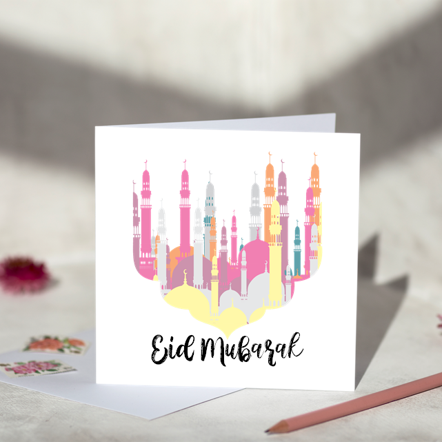 Eid Mubarak Pastel Greeting Card