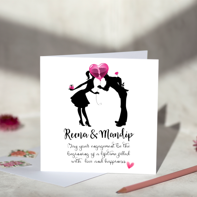 Silhouette Engagement Card