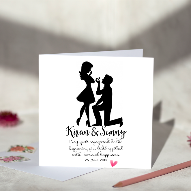 Silhouette Engagement Card