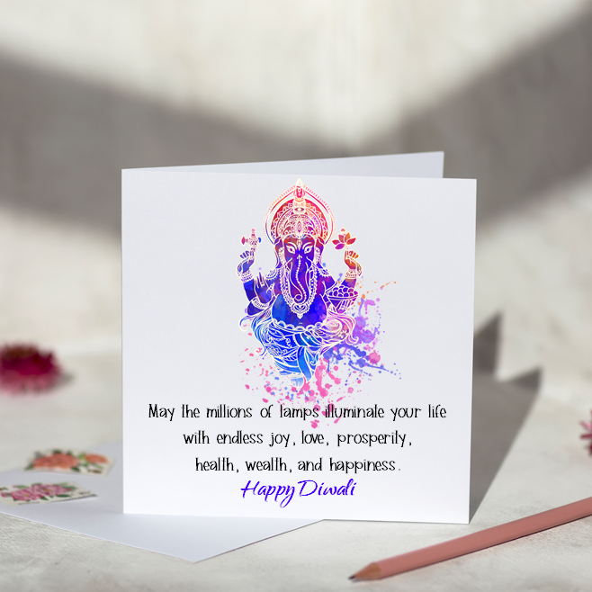 Ganpati Diwali Card