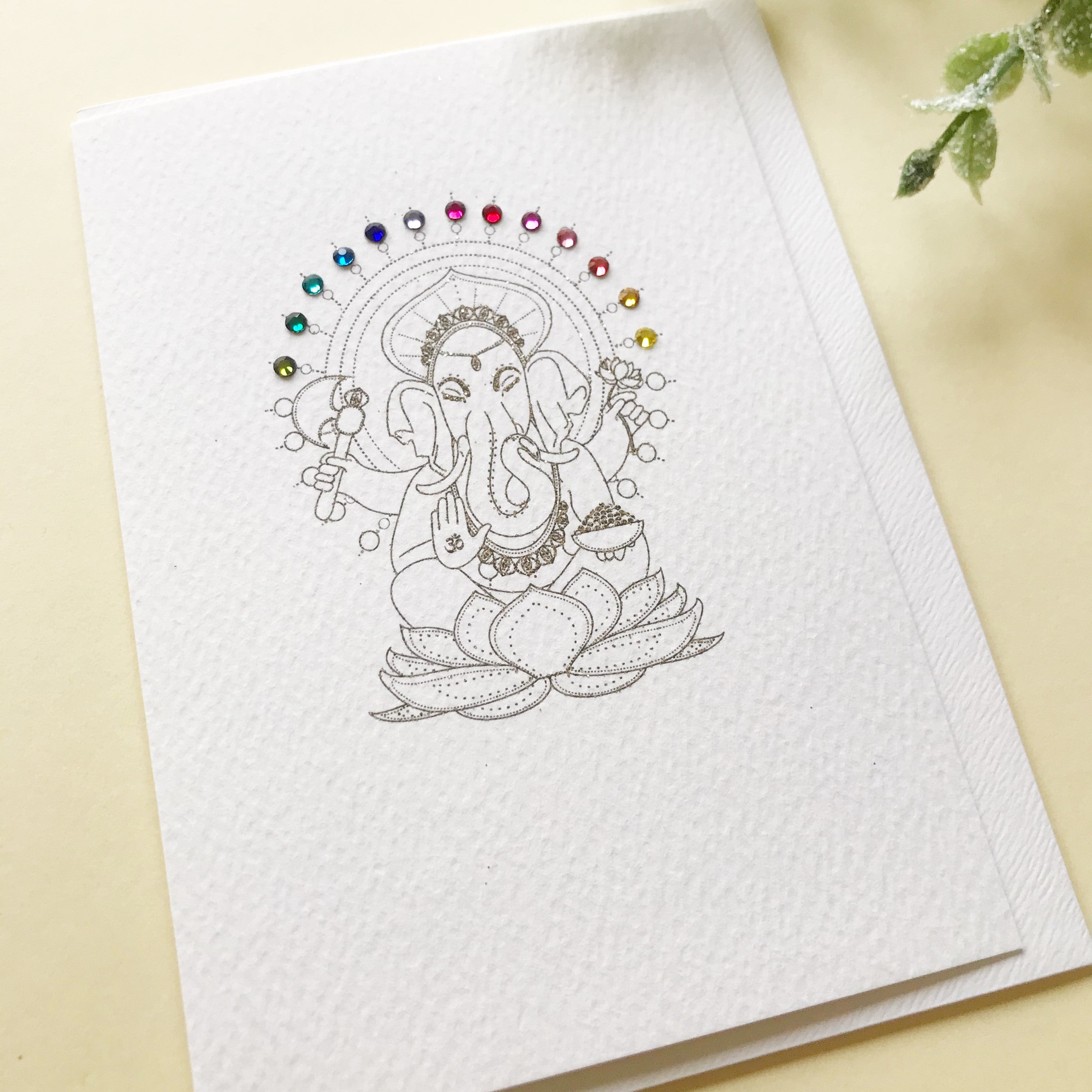 Swarovski Ganesh Greeting Card