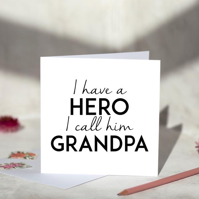 Grandpa Hero Fathers Day Card