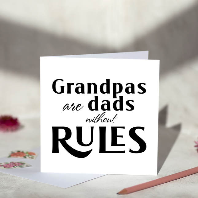 Grandpa Rules Fathers Day Card
