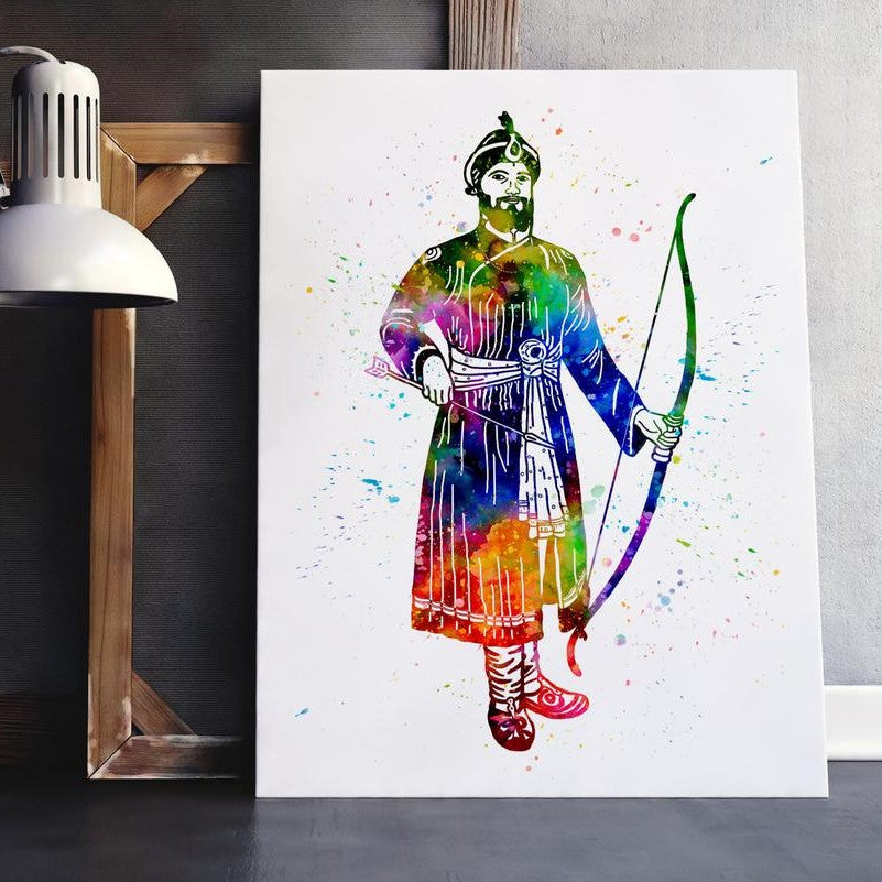 Guru Gobind Singh Watercolour Print or Framed