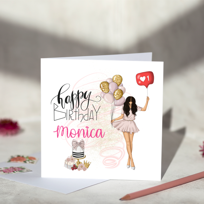 Personalised Birthday Girl Card