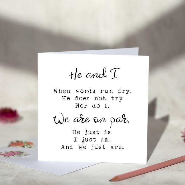 He And I Greeting Card