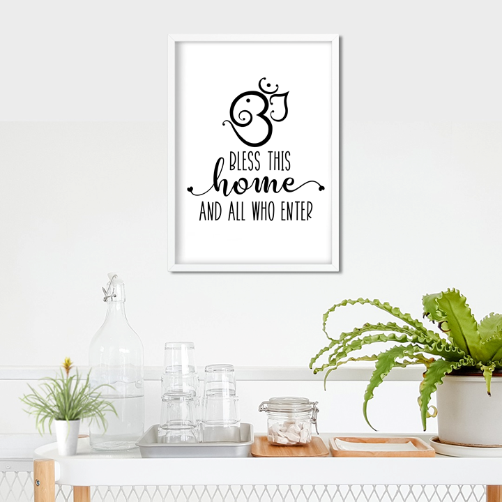 Hinduism Bless This Home Art Print or Framed