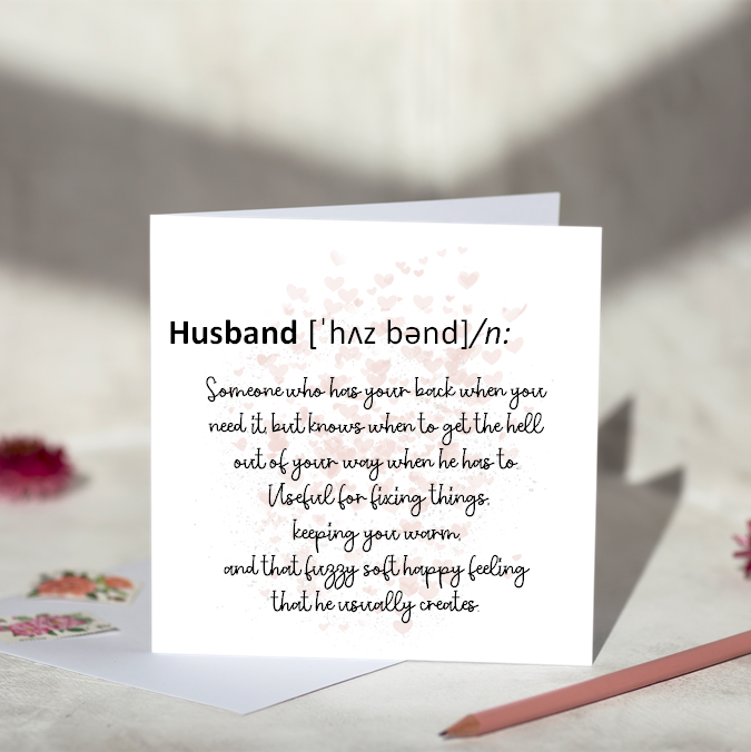 Definition of Husband Greeting Card