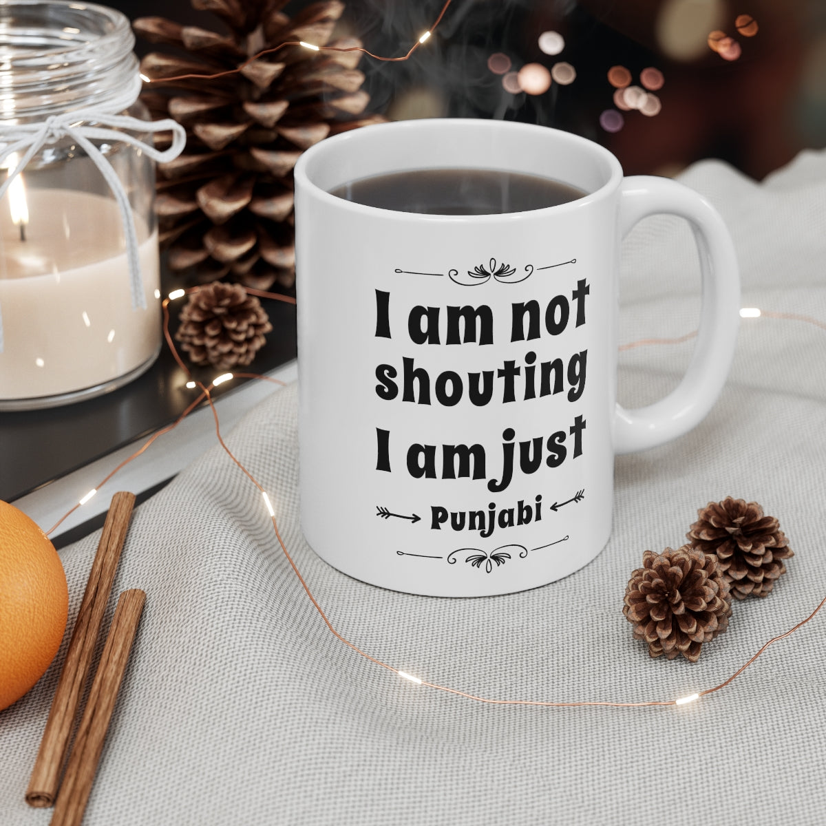 I Am Not Shouting Punjabi Mug