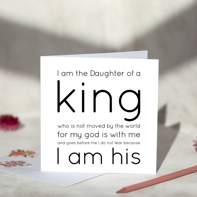 Daughter of a King Greeting Card
