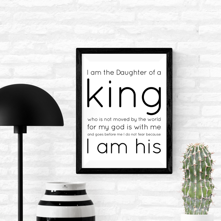 Daughter of a King Art Print or Framed