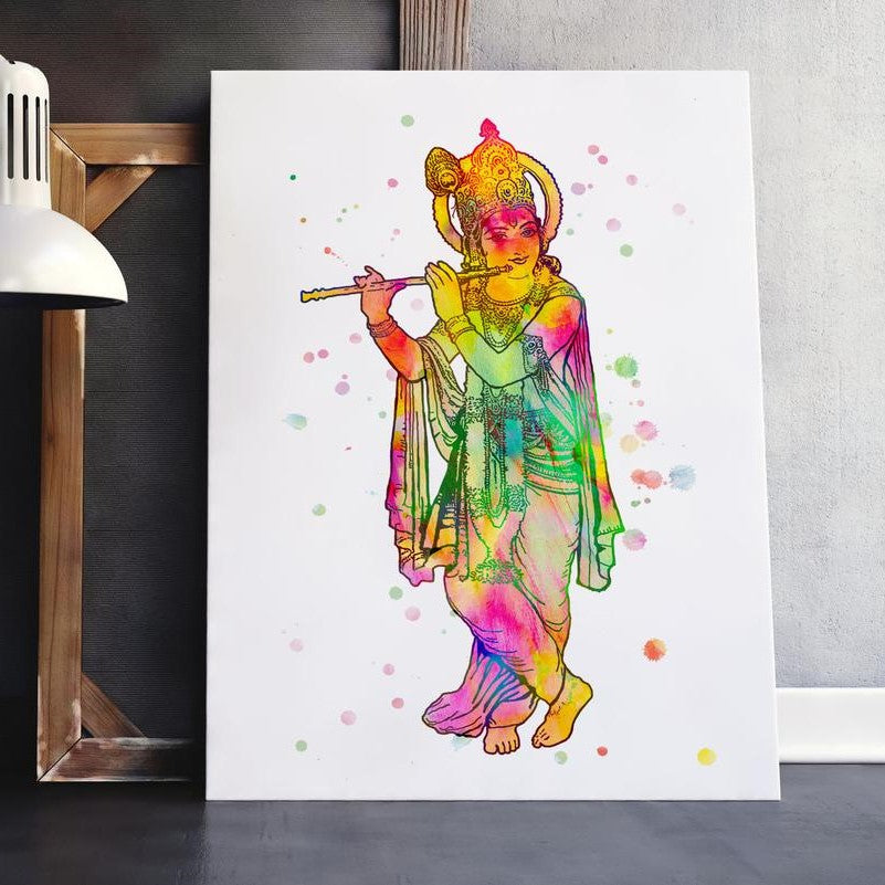 
                      
                        Lord Krishna Watercolour Print or Framed
                      
                    