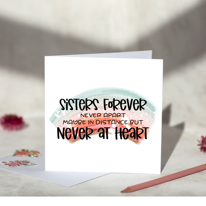 Sisters Forever Greeting Card – Beauty and The Button