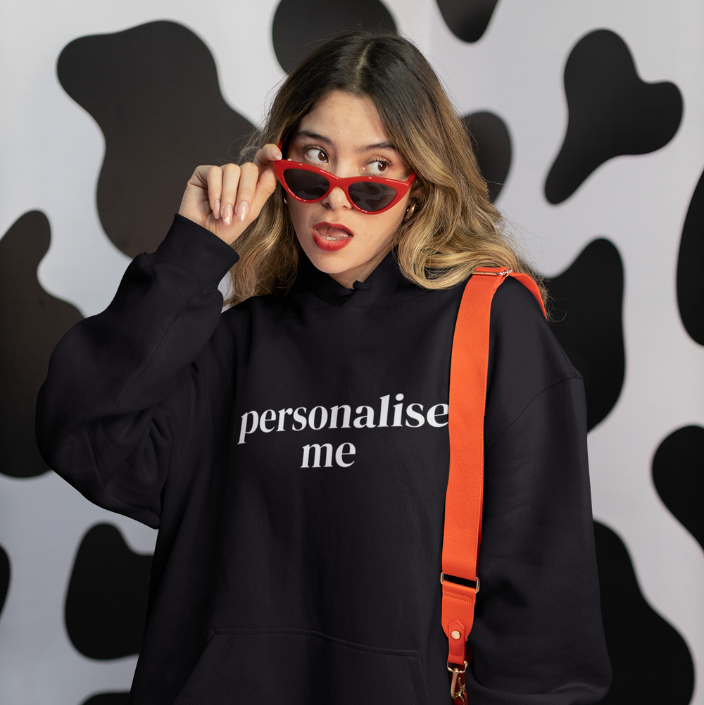 Personalise Me Unisex Hoodie - Black