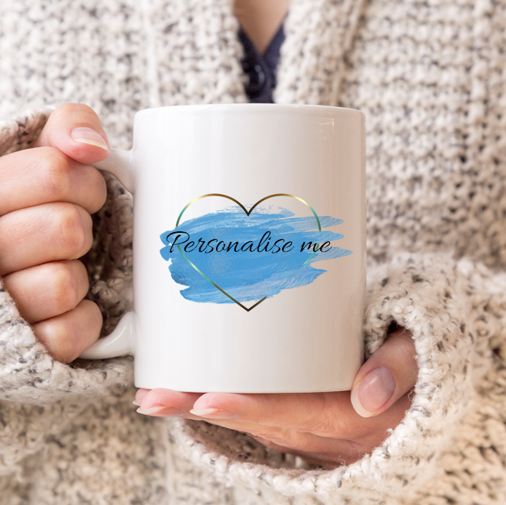 
                      
                        Personalise Me Blue Heart Mug
                      
                    