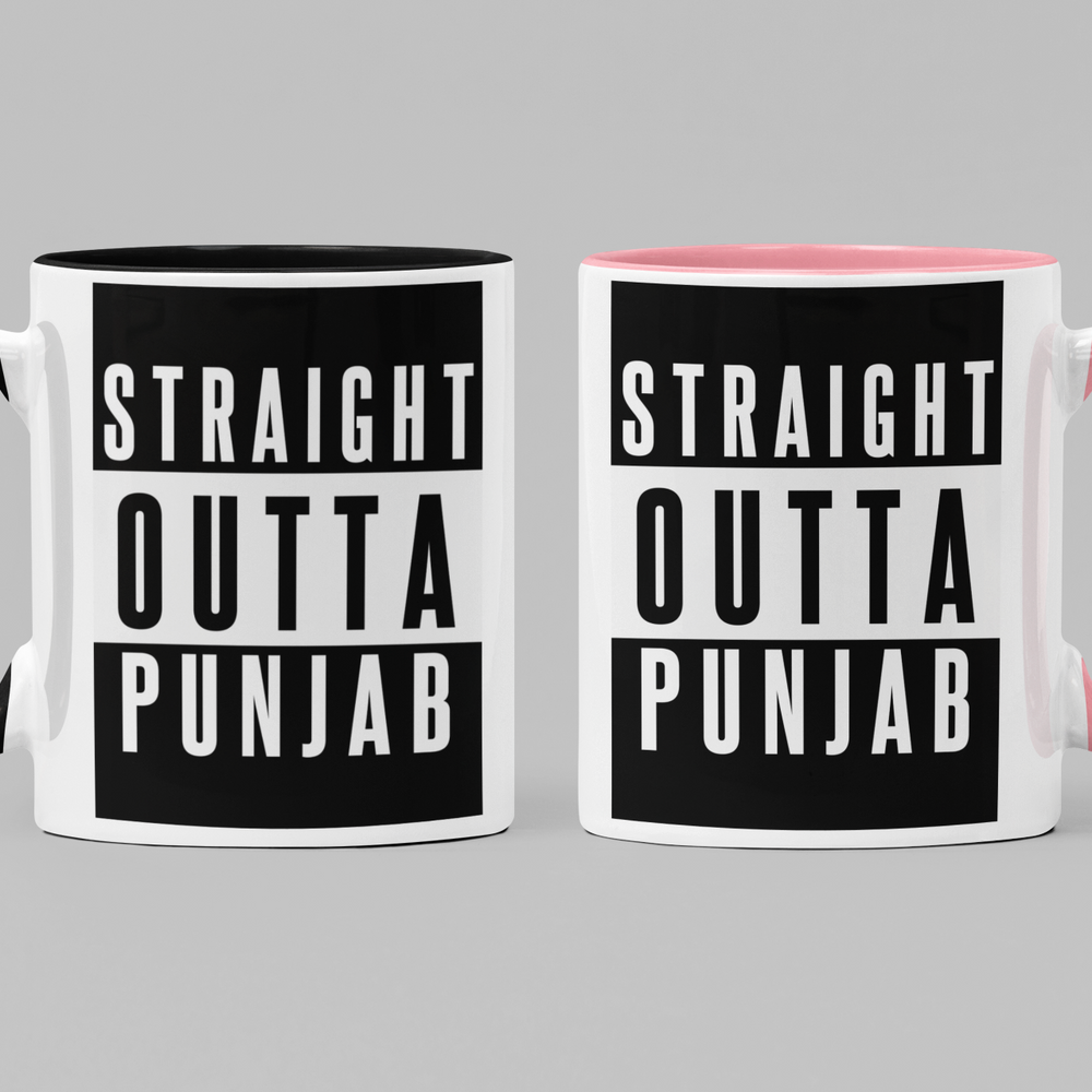 
                      
                        Straight Outta Punjab Black & White Mug
                      
                    